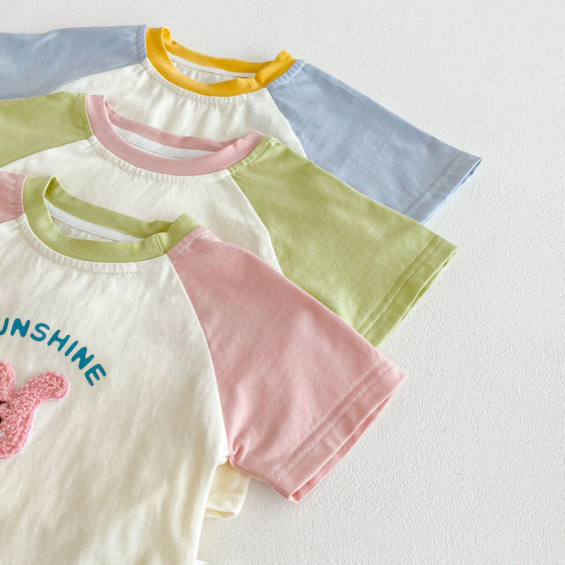 【BABY&KID】夏新作 カラーバリショートTシャツSK072006