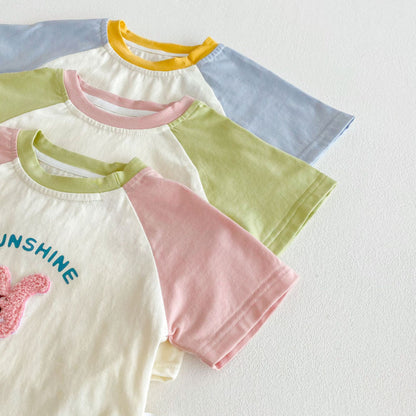 【BABY&KID】夏新作 カラーバリショートTシャツSK072006