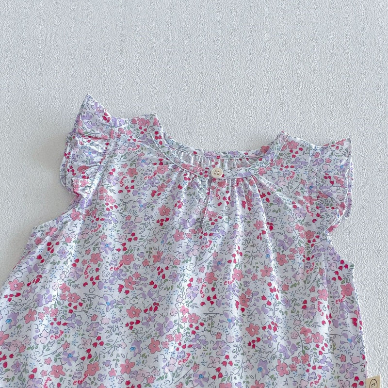 【BABY&KID】夏新作小花柄総柄ワンピース、セットアップSK105904