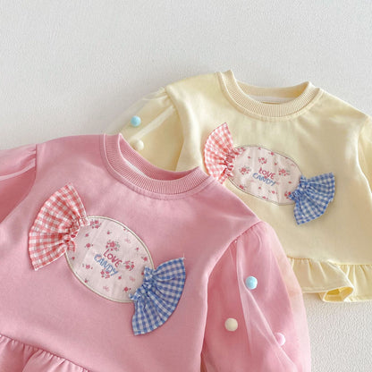 【BABY&KID】チュールポンポン小花柄スウェットSK103515