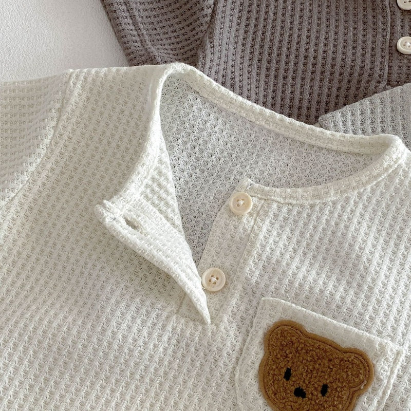 【BABY&KID】夏新作ワッフルくまセットアップSK105019