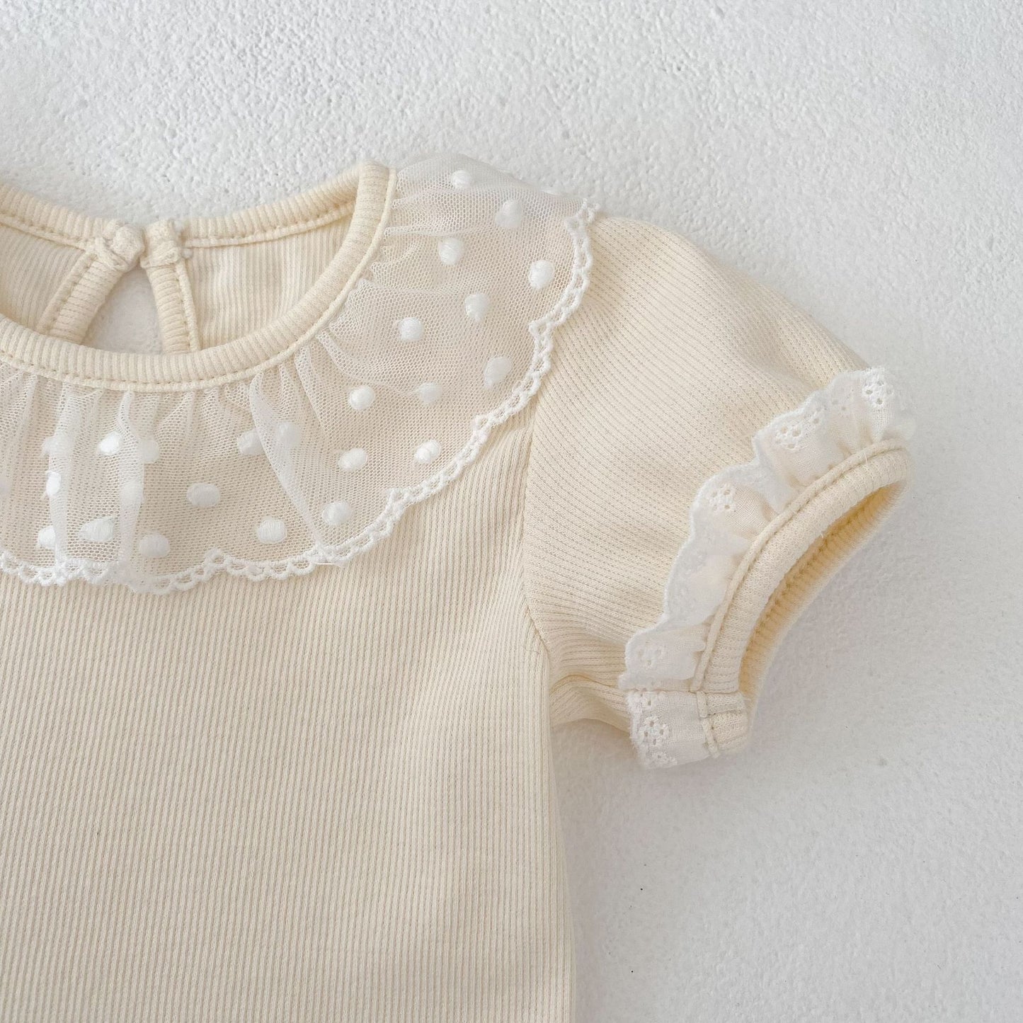 【BABY】夏新作 レースクリームロンパース、ＴシャツSK061805
