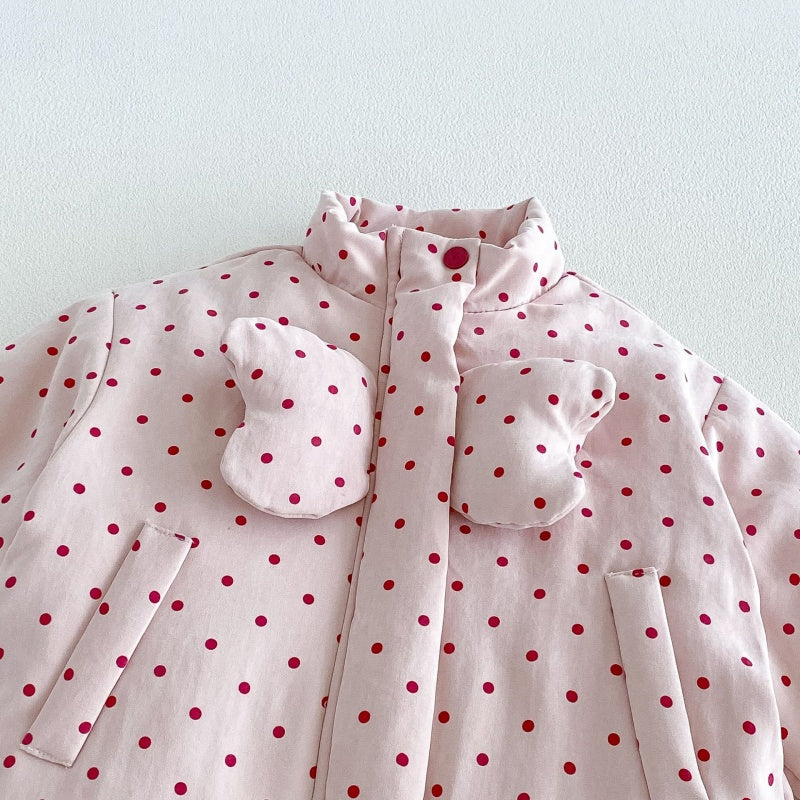 【BABY&KID】冬新作かわいいドット中綿ジャケットSK108514