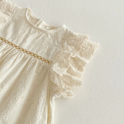 【BABY&KID】夏新作 フラワー刺繍ワンピースSK081609