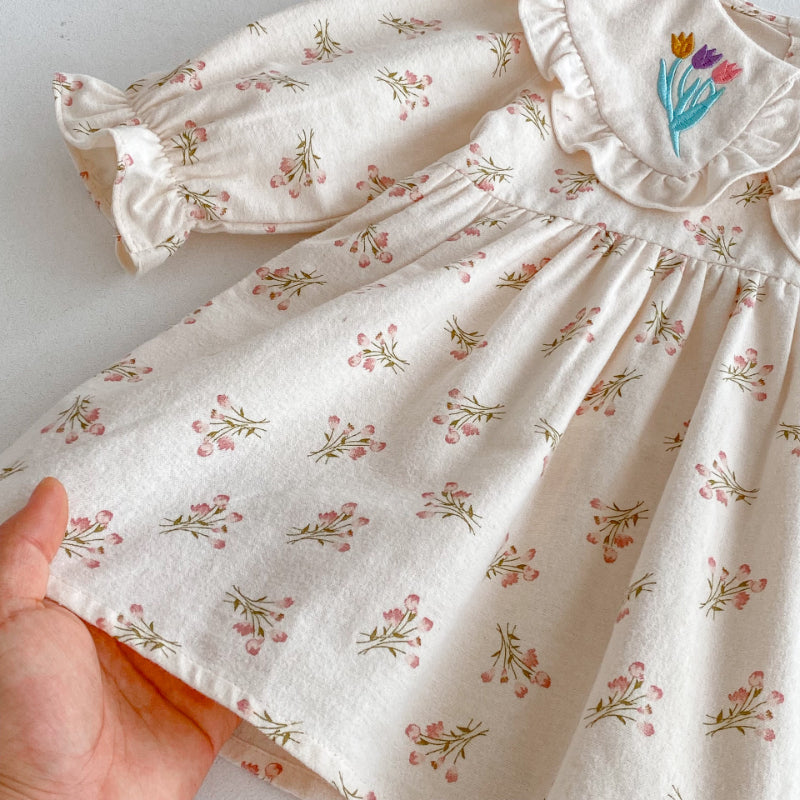 【BABY&KID】アプリコット小花柄ワンピースSK011019