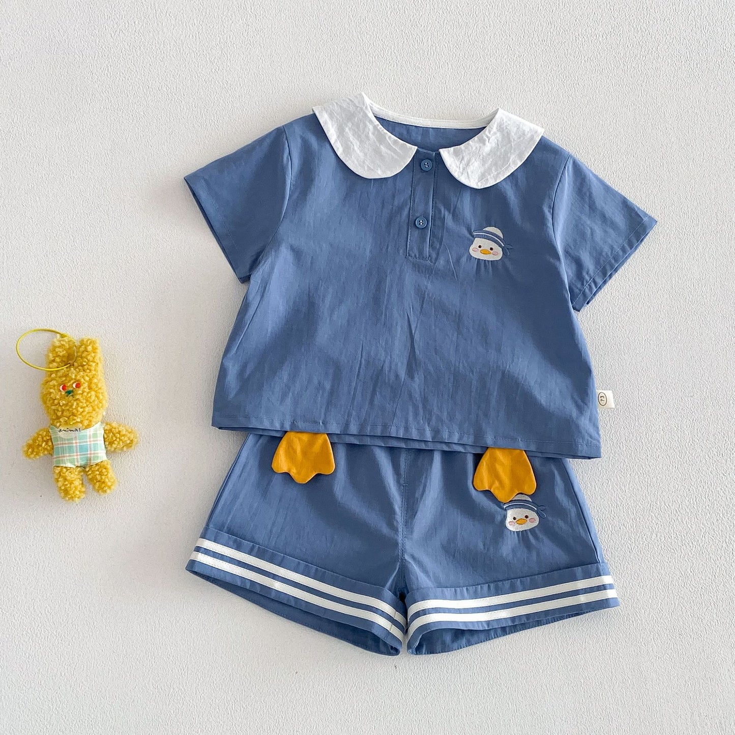 【BABY&KID】夏新作 カートゥーン丸襟Tシャツ、ショートパンツSK105114