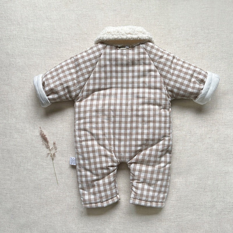 【BABY】冬新作中綿チェックカバーオールSK102204