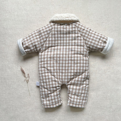 【BABY】冬新作中綿チェックカバーオールSK102204