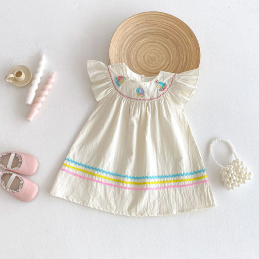 【BABY&KID】夏新作 帆船刺繍ワンピースSK081612