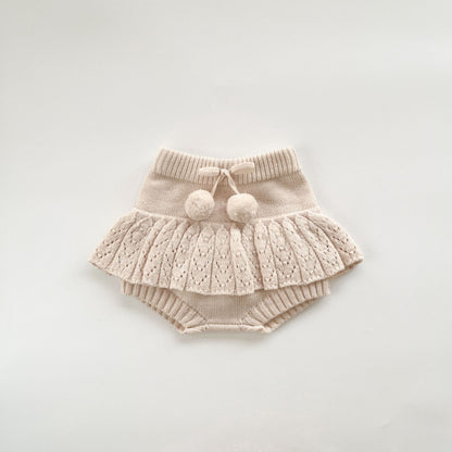 【BABY】手編みボールラウンドネックニットセットアップSK102418