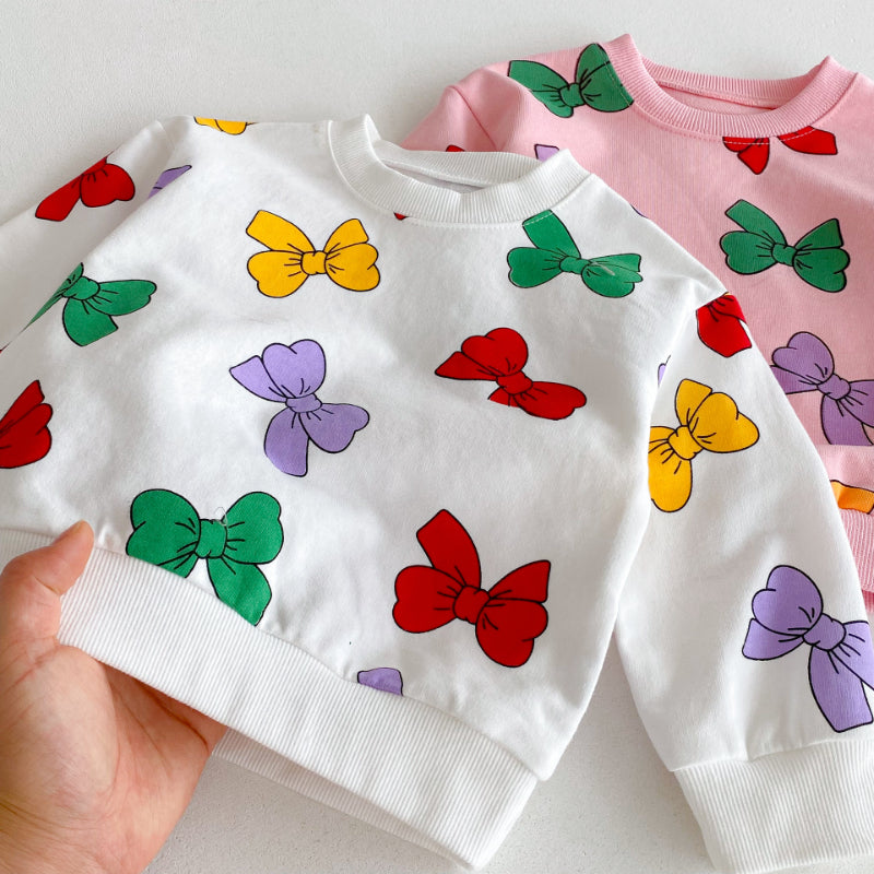 【BABY&KID】蝶結びプリントセットアップSK092928
