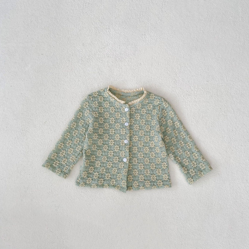 【BABY】花柄ジャカードセットアップSK100127