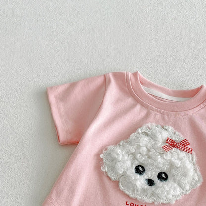 【BABY&KID】夏新作 立体カートゥーンTシャツ、チェックキュロットSK105219