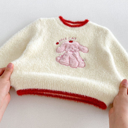 【BABY&KID】冬新作カートゥーン刺繍ニットSK108512