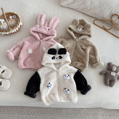 【BABY&KID】冬新作両面ボアフードジャケットSK102526
