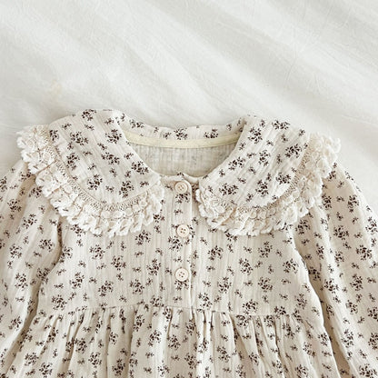 【BABY&KID】コットン小花柄ロンパース、ワンピースSK107919