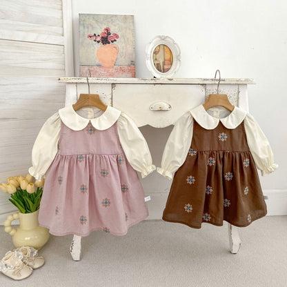 【BABY&KID】刺繍ジャンパースカート2点セットSK106920
