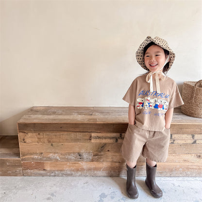 【BABY&KID】夏新作 五つ熊柄TシャツSK091613