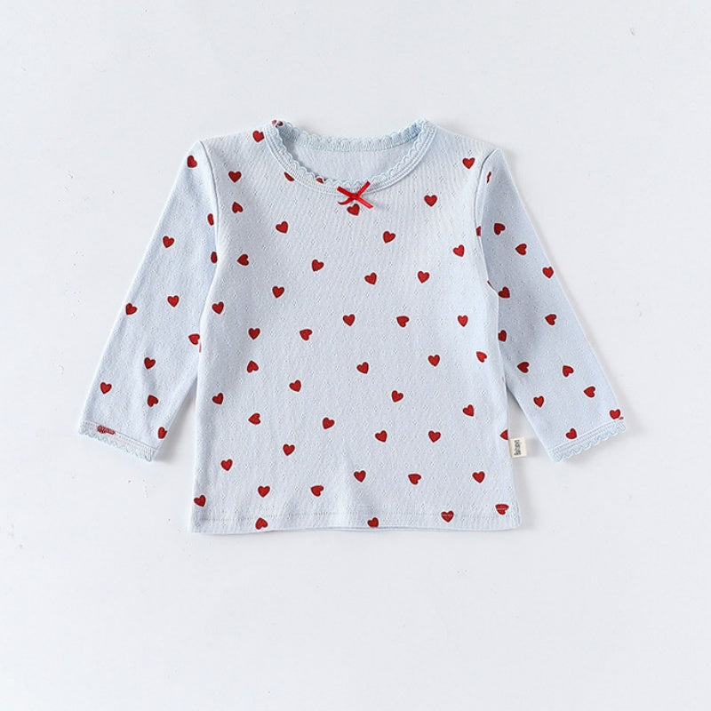 【BABY&KID】北欧風ハート、蝶結びセットアップSK101331