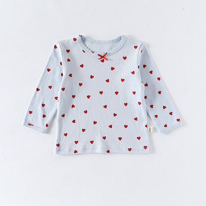 【BABY&KID】北欧風ハート、蝶結びセットアップSK101331