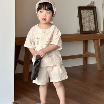 【BABY&KID】夏新作刺繍セットアップ、ワンピースSK104722