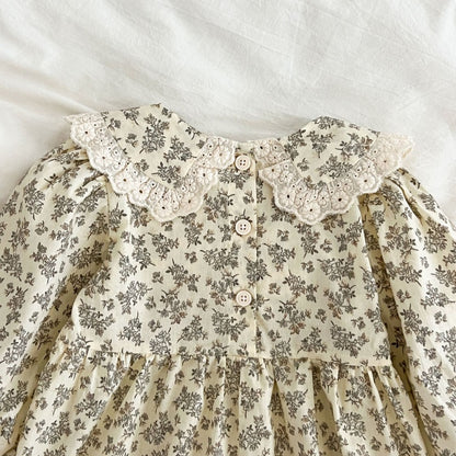 【BABY&KID】丸襟小花柄ロンパース、ワンピースSK107918