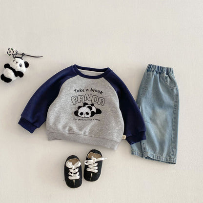【BABY&KID】タオル刺繍カートゥーンスウェットSK103505