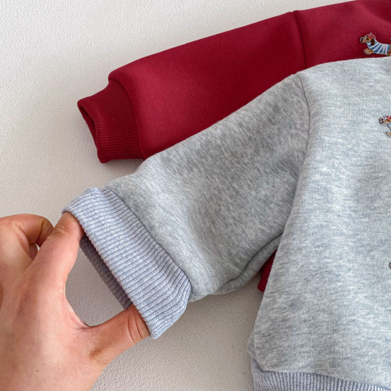 【BABY&KID】冬新作フリルカラーあったかトレーナーSK103032