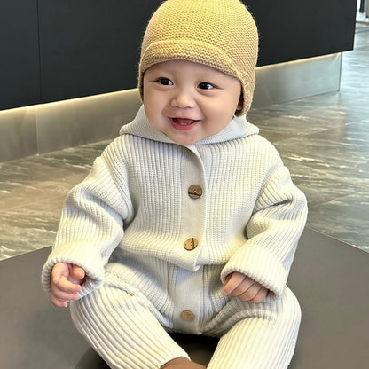 【BABY】フード付きニットカバーオールSK107901