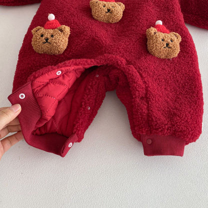 【BABY】冬新作くまさん中綿カバーオールSK103002