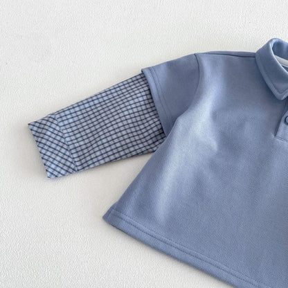 【BABY&KID】カートゥーン重ね着風ポロシャツSK103514