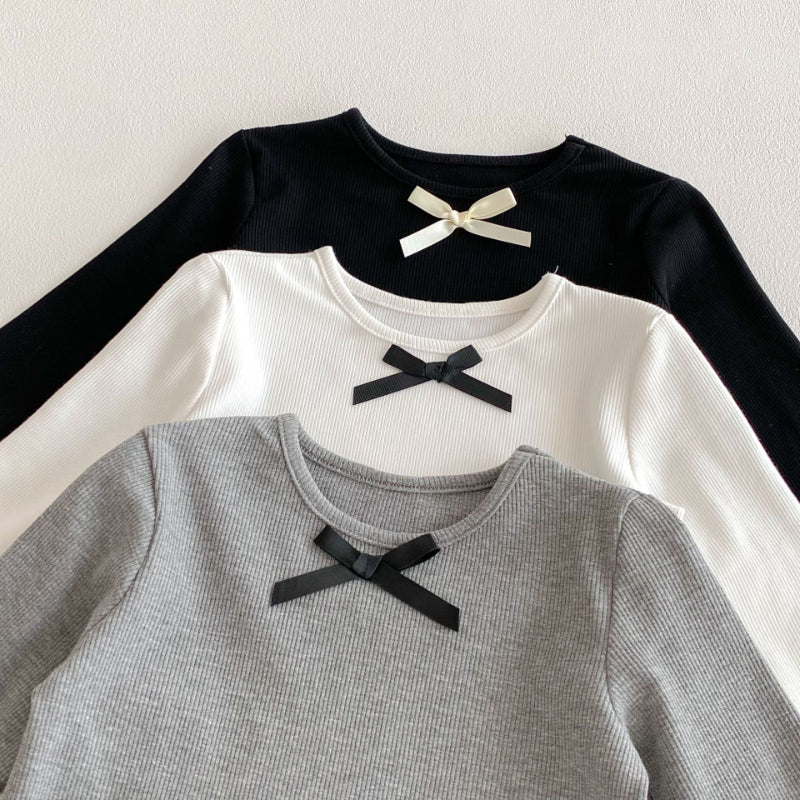 【BABY】韓国風蝶結び長袖TシャツSK100323