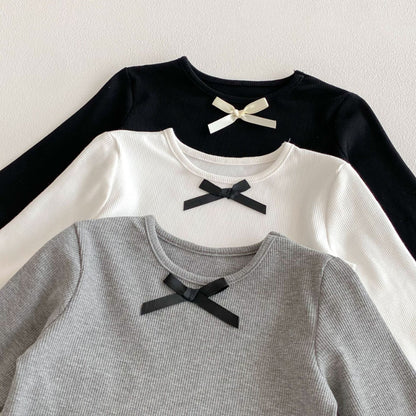 【BABY】韓国風蝶結び長袖TシャツSK100323