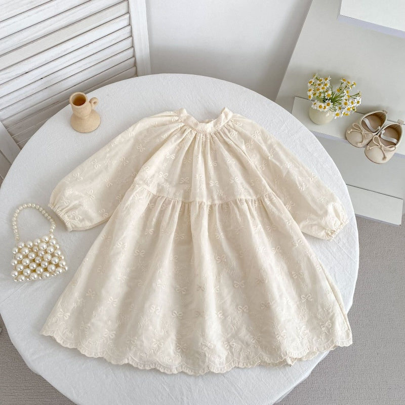 【BABY&KID】蝶結び刺繍ロンパース、ワンピースSK107915