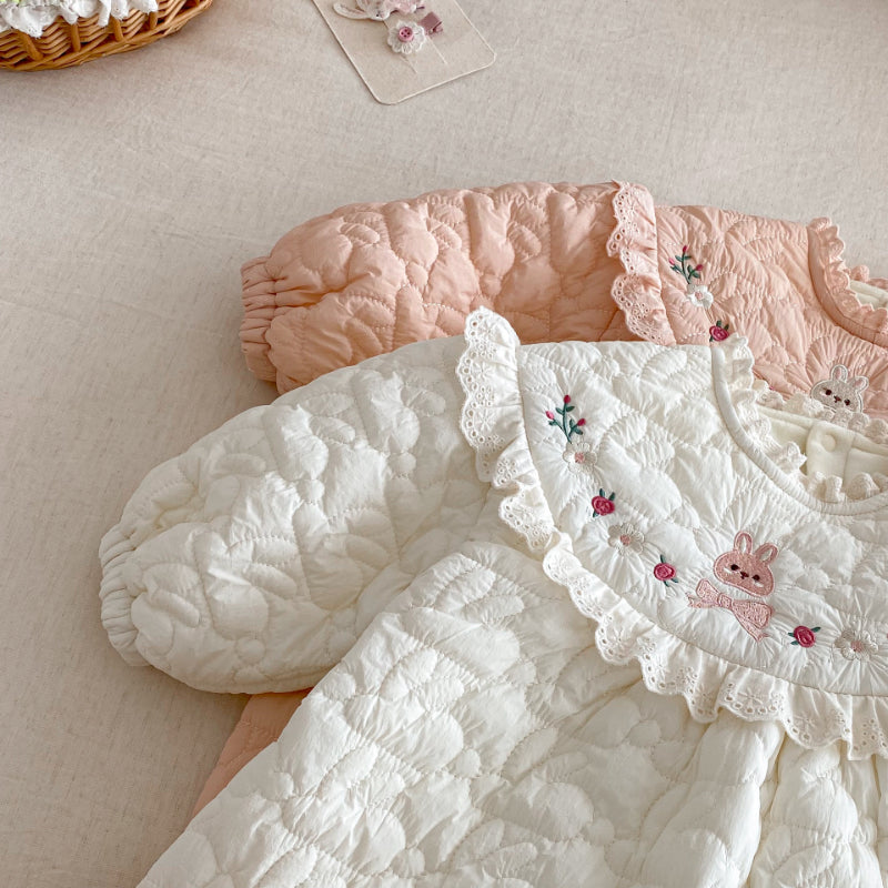 【BABY】冬新作刺繍カートゥーン中綿カバーオールSK102511