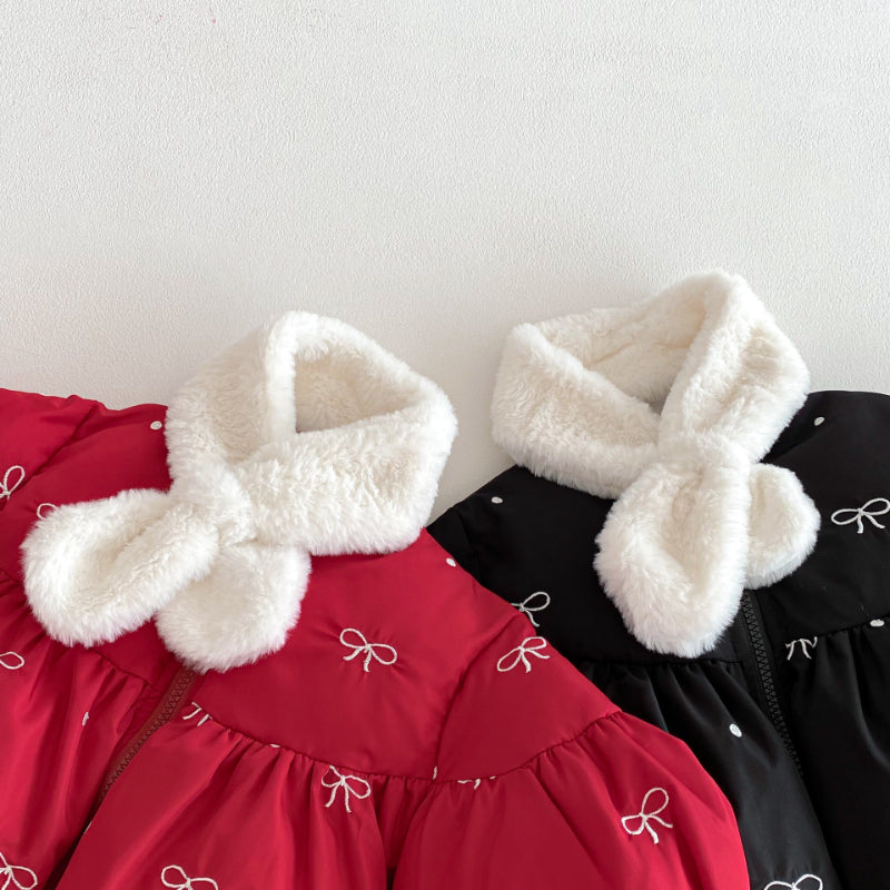 【BABY&KID】冬新作蝶結び刺繍中綿アウターSK103022