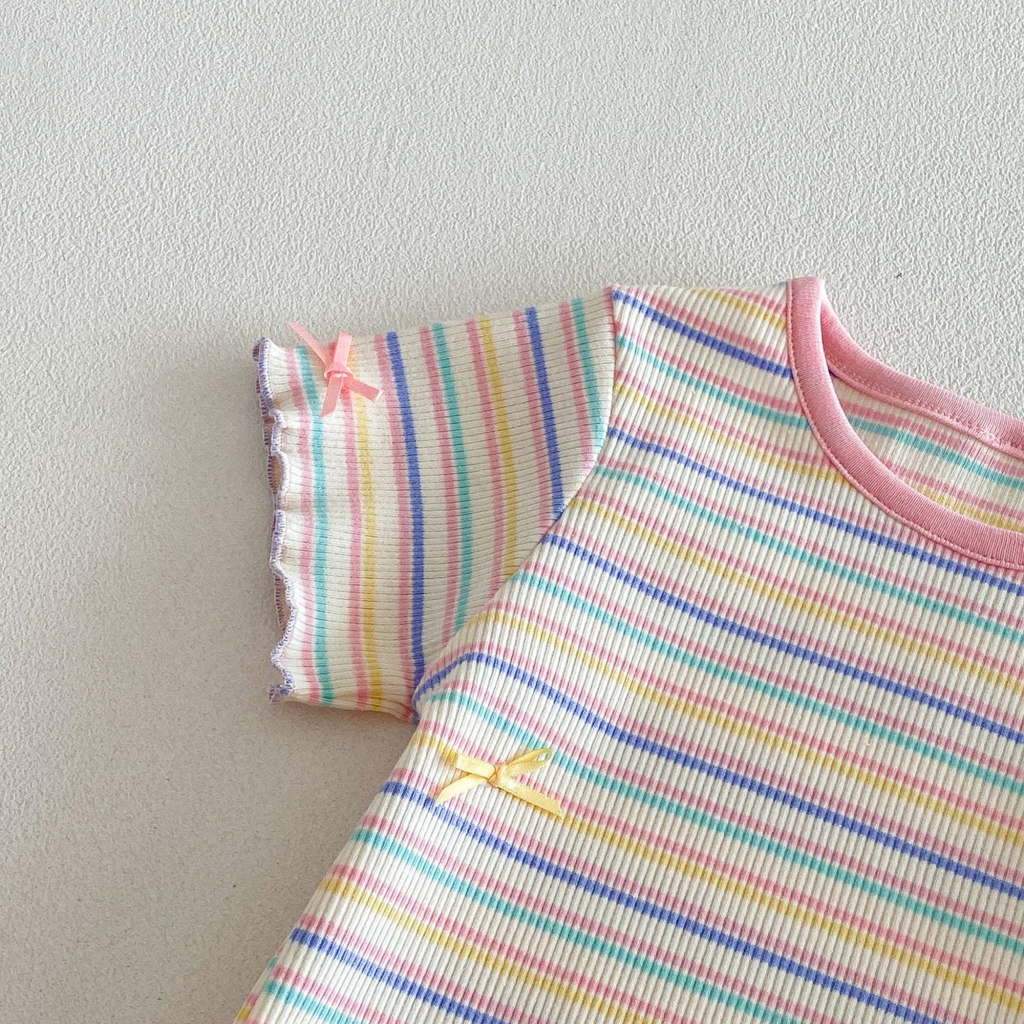 【BABY&KID】夏新作 配色ボーダーTシャツSK105101