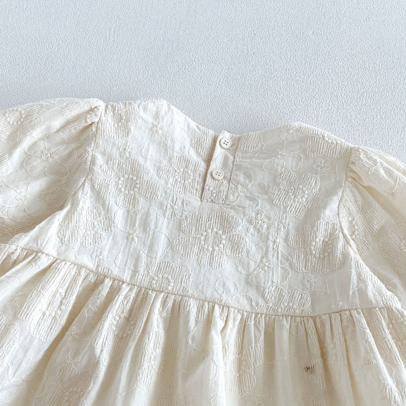 【BABY&KID】パフスリーブシャツ、刺繍サロペット、フレアパンツSK107213