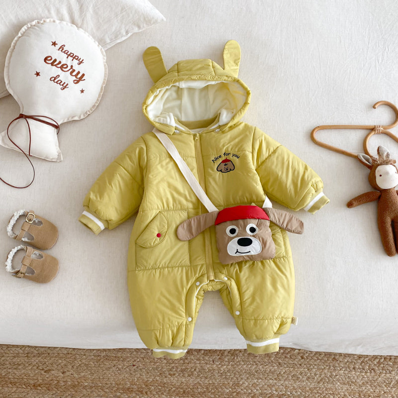 【BABY】取り外しフード裏起毛カバーオール＆バッグセットSK102913