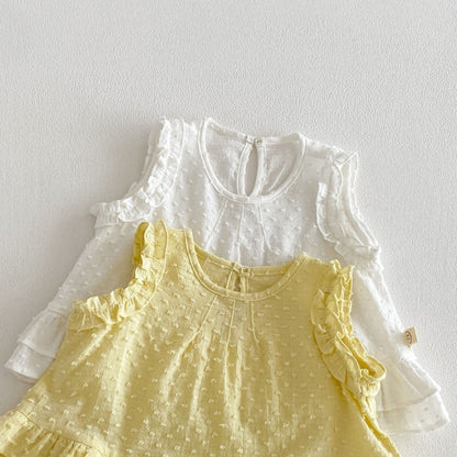 【BABY&KID】夏新作 無地ジャカードブラウス、デニムパンツSK105217
