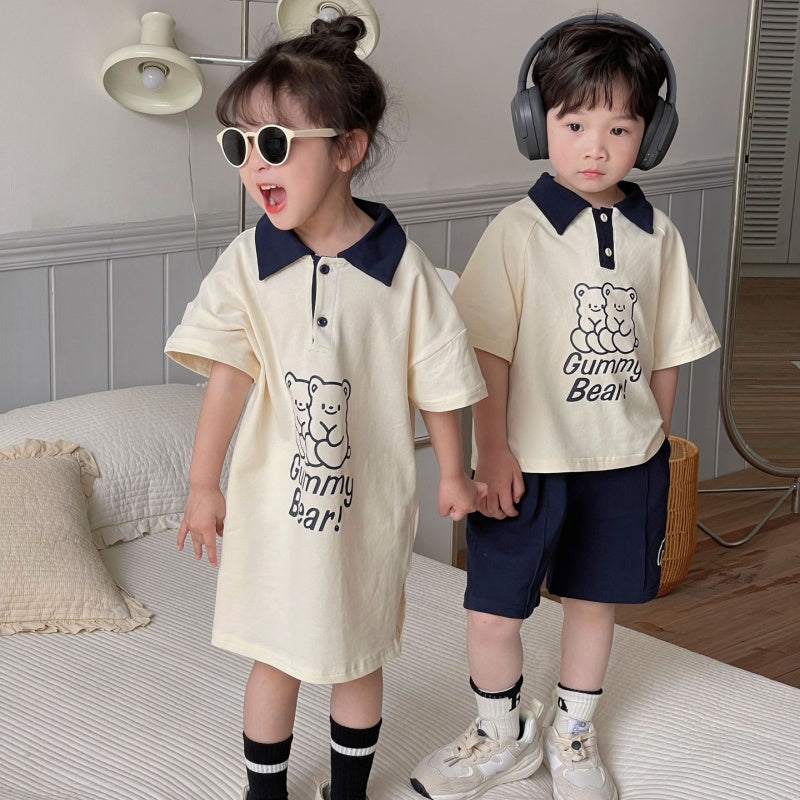 【BABY&KID】夏新作 カートンカジュアルワンピース/セットアップSK010219