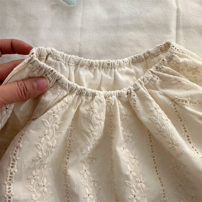 【BABY&KID】刺繍ラウンドカラーブラウスSK101446