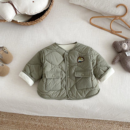 【BABY&KID】冬新作ワッペン付きあったかジャケットSK102529