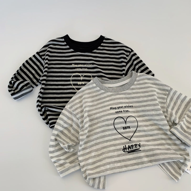 【BABY&KID】アルファベットハート長袖TシャツSK100525