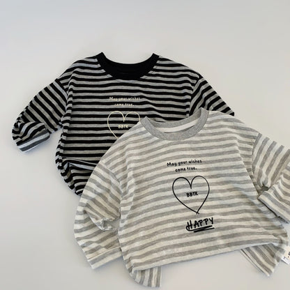 【BABY&KID】アルファベットハート長袖TシャツSK100525