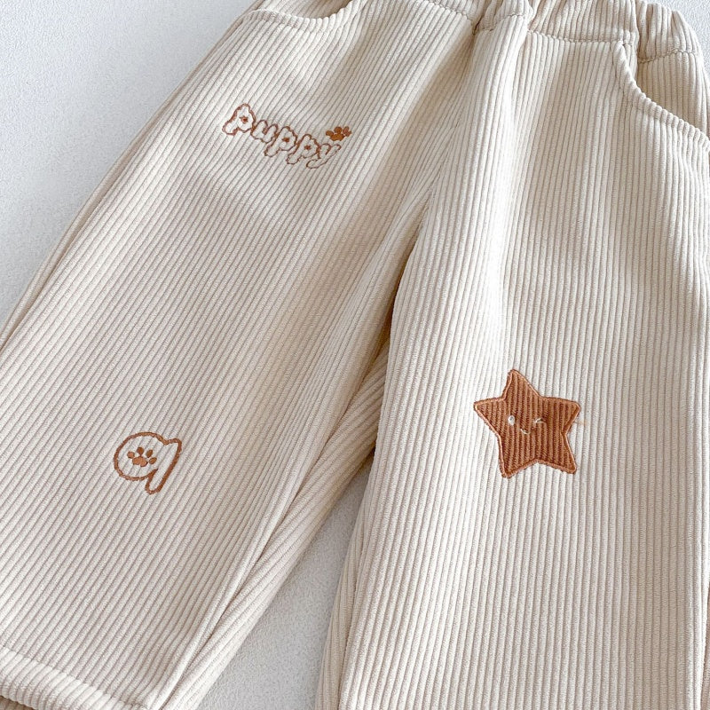 【BABY&KID】冬新作星刺繍コーデュロイパンツSK108509