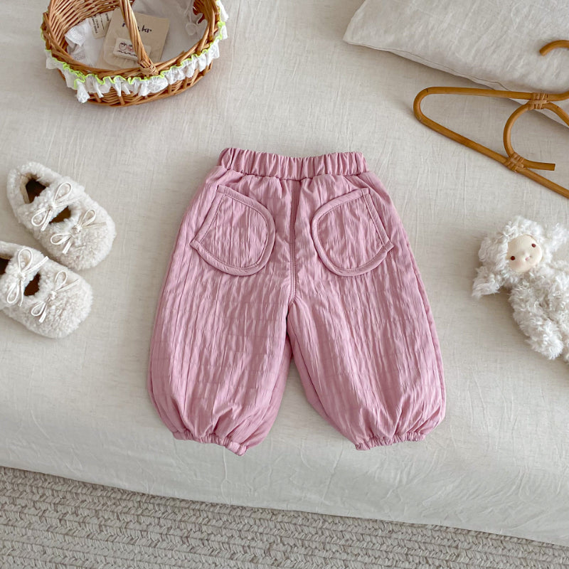 【BABY&KID】冬新作無地裏起毛パンツSK102531