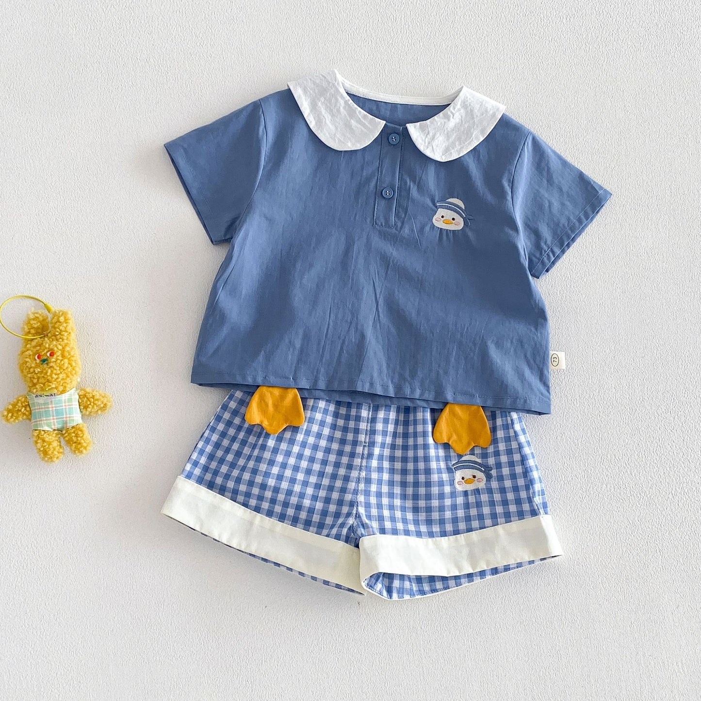 【BABY&KID】夏新作 カートゥーン丸襟Tシャツ、ショートパンツSK105114
