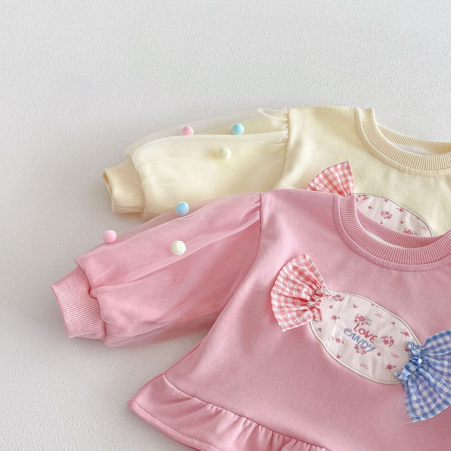 【BABY&KID】チュールポンポン小花柄スウェットSK103515