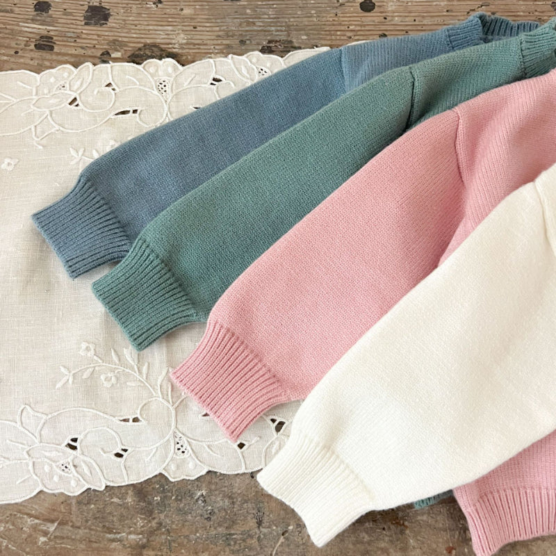 【BABY】コットン刺繍フリルニットカーディガンSK100820